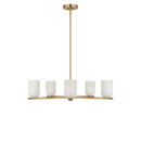 Five Light Chandelier<br /><span style="color:#4AB0CE;">Entrega: 4-10 dias en USA</span><br /><span style="color:#4AB0CE;font-size:60%;">PREGUNTE POR ENTREGA EN PANAMA</span><br />Collection: Neblina<br />Finish: Satin Brass