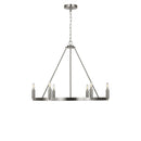 Six Light Chandelier<br /><span style="color:#4AB0CE;">Entrega: 4-10 dias en USA</span><br /><span style="color:#4AB0CE;font-size:60%;">PREGUNTE POR ENTREGA EN PANAMA</span><br />Collection: Mirla<br />Finish: Brushed Nickel