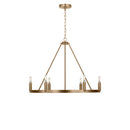 Six Light Chandelier<br /><span style="color:#4AB0CE;">Entrega: 4-10 dias en USA</span><br /><span style="color:#4AB0CE;font-size:60%;">PREGUNTE POR ENTREGA EN PANAMA</span><br />Collection: Mirla<br />Finish: Satin Brass