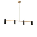 Four Light Linear Chandelier<br /><span style="color:#4AB0CE;">Entrega: 4-10 dias en USA</span><br /><span style="color:#4AB0CE;font-size:60%;">PREGUNTE POR ENTREGA EN PANAMA</span><br />Collection: Zentro<br />Finish: Satin Brass