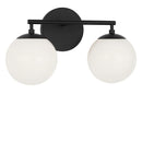 Two Light Vanity<br /><span style="color:#4AB0CE;">Entrega: 4-10 dias en USA</span><br /><span style="color:#4AB0CE;font-size:60%;">PREGUNTE POR ENTREGA EN PANAMA</span><br />Collection: Nube<br />Finish: Midnight Black
