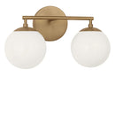 Two Light Vanity<br /><span style="color:#4AB0CE;">Entrega: 4-10 dias en USA</span><br /><span style="color:#4AB0CE;font-size:60%;">PREGUNTE POR ENTREGA EN PANAMA</span><br />Collection: Nube<br />Finish: Satin Brass