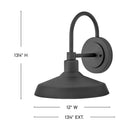 Hinkley - 12075BK - LEDWall Mount Barn Light - Forge - Black