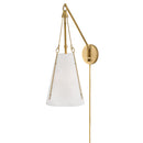 LED Wall Sconce<br /><span style="color:#4AB0CE;">Entrega: 4-10 dias en USA</span><br /><span style="color:#4AB0CE;font-size:60%;">PREGUNTE POR ENTREGA EN PANAMA</span><br />Collection: Danvers<br />Finish: Lacquered Dark Brass