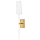 LED Wall Sconce<br /><span style="color:#4AB0CE;">Entrega: 4-10 dias en USA</span><br /><span style="color:#4AB0CE;font-size:60%;">PREGUNTE POR ENTREGA EN PANAMA</span><br />Collection: Saunders<br />Finish: Lacquered Brass