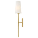 LED Wall Sconce<br /><span style="color:#4AB0CE;">Entrega: 4-10 dias en USA</span><br /><span style="color:#4AB0CE;font-size:60%;">PREGUNTE POR ENTREGA EN PANAMA</span><br />Collection: Saunders<br />Finish: Lacquered Brass
