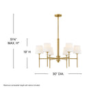 Hinkley - 46954LCB - LED Chandelier - Saunders - Lacquered Brass