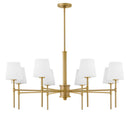 LED Chandelier<br /><span style="color:#4AB0CE;">Entrega: 4-10 dias en USA</span><br /><span style="color:#4AB0CE;font-size:60%;">PREGUNTE POR ENTREGA EN PANAMA</span><br />Collection: Saunders<br />Finish: Lacquered Brass