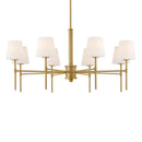 LED Chandelier<br /><span style="color:#4AB0CE;">Entrega: 4-10 dias en USA</span><br /><span style="color:#4AB0CE;font-size:60%;">PREGUNTE POR ENTREGA EN PANAMA</span><br />Collection: Saunders<br />Finish: Lacquered Brass