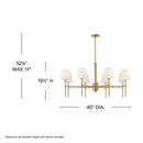 Hinkley - 46956LCB - LED Chandelier - Saunders - Lacquered Brass