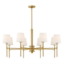 LED Chandelier<br /><span style="color:#4AB0CE;">Entrega: 4-10 dias en USA</span><br /><span style="color:#4AB0CE;font-size:60%;">PREGUNTE POR ENTREGA EN PANAMA</span><br />Collection: Saunders<br />Finish: Lacquered Brass