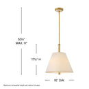 Hinkley - 47727LCB - LED Pendant - Bruna - Lacquered Brass