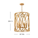LED Pendant<br /><span style="color:#4AB0CE;">Entrega: 4-10 dias en USA</span><br /><span style="color:#4AB0CE;font-size:60%;">PREGUNTE POR ENTREGA EN PANAMA</span><br />Collection: Leona<br />Finish: Distressed Brass