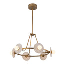 LED Chandelier<br /><span style="color:#4AB0CE;">Entrega: 4-10 dias en USA</span><br /><span style="color:#4AB0CE;font-size:60%;">PREGUNTE POR ENTREGA EN PANAMA</span><br />Collection: Dahlia<br />Finish: Vintage Brass/Alabaster