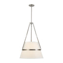 One Light Pendant<br /><span style="color:#4AB0CE;">Entrega: 4-10 dias en USA</span><br /><span style="color:#4AB0CE;font-size:60%;">PREGUNTE POR ENTREGA EN PANAMA</span><br />Collection: Oliver<br />Finish: Brushed Nickel/White Linen
