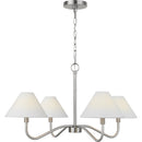 Four Light Chandelier<br /><span style="color:#4AB0CE;">Entrega: 4-10 dias en USA</span><br /><span style="color:#4AB0CE;font-size:60%;">PREGUNTE POR ENTREGA EN PANAMA</span><br />Collection: Eldon<br />Finish: Brushed Nickel