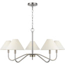 Five Light Chandelier<br /><span style="color:#4AB0CE;">Entrega: 4-10 dias en USA</span><br /><span style="color:#4AB0CE;font-size:60%;">PREGUNTE POR ENTREGA EN PANAMA</span><br />Collection: Eldon<br />Finish: Brushed Nickel