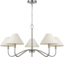 Visual Comfort Studio - DJC1205BN - Five Light Chandelier - Eldon - Brushed Nickel