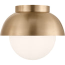 One Light Flush Mount<br /><span style="color:#4AB0CE;">Entrega: 4-10 dias en USA</span><br /><span style="color:#4AB0CE;font-size:60%;">PREGUNTE POR ENTREGA EN PANAMA</span><br />Collection: Hyde<br />Finish: Satin Brass