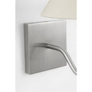 One Light Wall Sconce<br /><span style="color:#4AB0CE;">Entrega: 4-10 dias en USA</span><br /><span style="color:#4AB0CE;font-size:60%;">PREGUNTE POR ENTREGA EN PANAMA</span><br />Collection: Eldon<br />Finish: Brushed Nickel