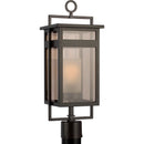 One Light Post Lantern<br /><span style="color:#4AB0CE;">Entrega: 4-10 dias en USA</span><br /><span style="color:#4AB0CE;font-size:60%;">PREGUNTE POR ENTREGA EN PANAMA</span><br />Collection: Fairhaven<br />Finish: Truffle