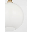 One Light Pendant<br /><span style="color:#4AB0CE;">Entrega: 4-10 dias en USA</span><br /><span style="color:#4AB0CE;font-size:60%;">PREGUNTE POR ENTREGA EN PANAMA</span><br />Collection: Malcolm<br />Finish: Satin Brass