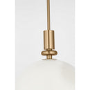 One Light Pendant<br /><span style="color:#4AB0CE;">Entrega: 4-10 dias en USA</span><br /><span style="color:#4AB0CE;font-size:60%;">PREGUNTE POR ENTREGA EN PANAMA</span><br />Collection: Malcolm<br />Finish: Satin Brass