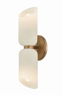 Two Light Bath and Vanity<br /><span style="color:#4AB0CE;">Entrega: 4-10 dias en USA</span><br /><span style="color:#4AB0CE;font-size:60%;">PREGUNTE POR ENTREGA EN PANAMA</span><br />Collection: Hermann<br />Finish: Patina Brass