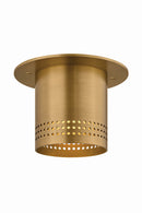 One Light Flush Mount<br /><span style="color:#4AB0CE;">Entrega: 4-10 dias en USA</span><br /><span style="color:#4AB0CE;font-size:60%;">PREGUNTE POR ENTREGA EN PANAMA</span><br />Collection: Berg<br />Finish: Patina Brass