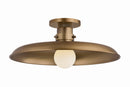 One Light Flush Mount<br /><span style="color:#4AB0CE;">Entrega: 4-10 dias en USA</span><br /><span style="color:#4AB0CE;font-size:60%;">PREGUNTE POR ENTREGA EN PANAMA</span><br />Collection: Rainhill<br />Finish: Patina Brass