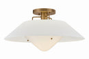 One Light Semi Flush Mount<br /><span style="color:#4AB0CE;">Entrega: 4-10 dias en USA</span><br /><span style="color:#4AB0CE;font-size:60%;">PREGUNTE POR ENTREGA EN PANAMA</span><br />Collection: Otto<br />Finish: Patina Brass