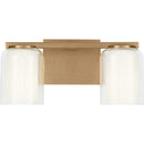 Two Light Vanity<br /><span style="color:#4AB0CE;">Entrega: 4-10 dias en USA</span><br /><span style="color:#4AB0CE;font-size:60%;">PREGUNTE POR ENTREGA EN PANAMA</span><br />Collection: Holden<br />Finish: Satin Brass