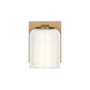 One Light Wall Sconce<br /><span style="color:#4AB0CE;">Entrega: 4-10 dias en USA</span><br /><span style="color:#4AB0CE;font-size:60%;">PREGUNTE POR ENTREGA EN PANAMA</span><br />Collection: Holden<br />Finish: Satin Brass