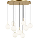 Nine Light Chandelier<br /><span style="color:#4AB0CE;">Entrega: 4-5 semanas en USA</span><br /><span style="color:#4AB0CE;font-size:60%;">PREGUNTE POR ENTREGA EN PANAMA</span><br />Collection: Sorelle<br />Finish: Estate Brass