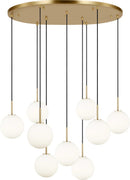 Visual Comfort Studio - SCRJCH206EBSOEG - Nine Light Chandelier - Sorelle - Estate Brass