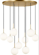 Visual Comfort Studio - SCRJCH206EBSOEG - Nine Light Chandelier - Sorelle - Estate Brass