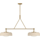 Two Light Linear Chandelier<br /><span style="color:#4AB0CE;">Entrega: 3-4 semanas en USA</span><br /><span style="color:#4AB0CE;font-size:60%;">PREGUNTE POR ENTREGA EN PANAMA</span><br />Collection: Liora<br />Finish: Estate Brass