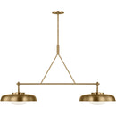 Two Light Linear Chandelier<br /><span style="color:#4AB0CE;">Entrega: 7-8 semanas en USA</span><br /><span style="color:#4AB0CE;font-size:60%;">PREGUNTE POR ENTREGA EN PANAMA</span><br />Collection: Liora<br />Finish: Estate Brass