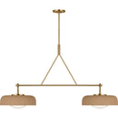 Two Light Linear Chandelier<br /><span style="color:#4AB0CE;">Entrega: 3-4 semanas en USA</span><br /><span style="color:#4AB0CE;font-size:60%;">PREGUNTE POR ENTREGA EN PANAMA</span><br />Collection: Liora<br />Finish: Estate Brass