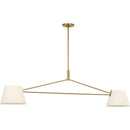 Two Light Linear Chandelier<br /><span style="color:#4AB0CE;">Entrega: 4-10 dias en USA</span><br /><span style="color:#4AB0CE;font-size:60%;">PREGUNTE POR ENTREGA EN PANAMA</span><br />Collection: Hale<br />Finish: Estate Brass