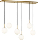 Visual Comfort Studio - SCRJLS208EBSOEG - Six Light Linear Chandelier - Sorelle - Estate Brass