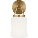 One Light Wall Sconce<br /><span style="color:#4AB0CE;">Entrega: 4-5 semanas en USA</span><br /><span style="color:#4AB0CE;font-size:60%;">PREGUNTE POR ENTREGA EN PANAMA</span><br />Collection: Liora<br />Finish: Estate Brass