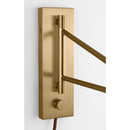 One Light Wall Sconce<br /><span style="color:#4AB0CE;">Entrega: 2-3 semanas en USA</span><br /><span style="color:#4AB0CE;font-size:60%;">PREGUNTE POR ENTREGA EN PANAMA</span><br />Collection: Hale<br />Finish: Estate Brass