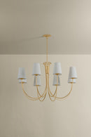 Eight Light Chandelier<br /><span style="color:#4AB0CE;">Entrega: 17-18 semanas en USA</span><br /><span style="color:#4AB0CE;font-size:60%;">PREGUNTE POR ENTREGA EN PANAMA</span><br />Collection: Weiland<br />Finish: Vintage Gold Leaf
