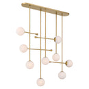 Nine Light Linear Chandelier<br /><span style="color:#4AB0CE;">Entrega: 4-10 dias en USA</span><br /><span style="color:#4AB0CE;font-size:60%;">PREGUNTE POR ENTREGA EN PANAMA</span><br />Collection: Ursolus<br />Finish: Legacy Brass