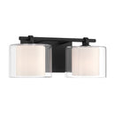 Two Light Vanity<br /><span style="color:#4AB0CE;">Entrega: 4-10 dias en USA</span><br /><span style="color:#4AB0CE;font-size:60%;">PREGUNTE POR ENTREGA EN PANAMA</span><br />Collection: Seville<br />Finish: Dark Matte Black