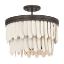 Six Light Semi-Flush Mount<br /><span style="color:#4AB0CE;">Entrega: 4-10 dias en USA</span><br /><span style="color:#4AB0CE;font-size:60%;">PREGUNTE POR ENTREGA EN PANAMA</span><br />Collection: Briscade<br />Finish: Dark Bronze
