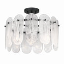 Three Light Semi-Flush Mount<br /><span style="color:#4AB0CE;">Entrega: 4-10 dias en USA</span><br /><span style="color:#4AB0CE;font-size:60%;">PREGUNTE POR ENTREGA EN PANAMA</span><br />Collection: Oldmill<br />Finish: Dark Matte Black