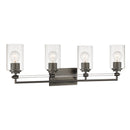 Four Light Vanity<br /><span style="color:#4AB0CE;">Entrega: 4-10 dias en USA</span><br /><span style="color:#4AB0CE;font-size:60%;">PREGUNTE POR ENTREGA EN PANAMA</span><br />Collection: Binsly<br />Finish: Rustic Gun Metal