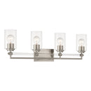 Four Light Vanity<br /><span style="color:#4AB0CE;">Entrega: 4-10 dias en USA</span><br /><span style="color:#4AB0CE;font-size:60%;">PREGUNTE POR ENTREGA EN PANAMA</span><br />Collection: Binsly<br />Finish: Brushed Nickel